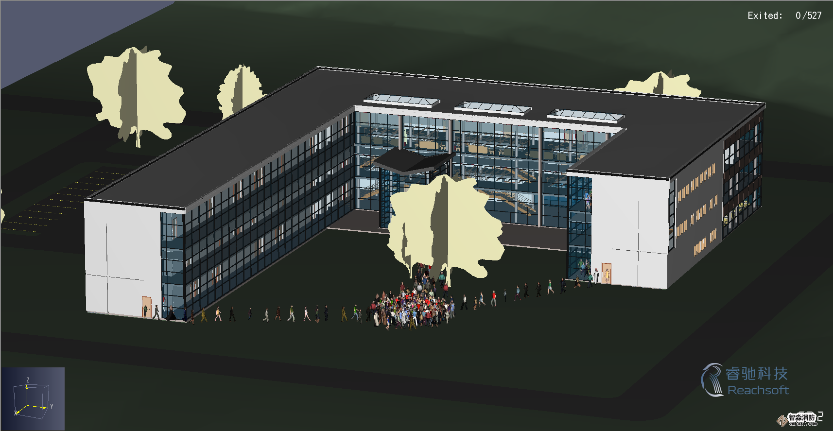 消防安全評(píng)估人員疏散能力模擬分析軟件Pathfinder9